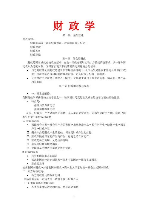 财 政 学