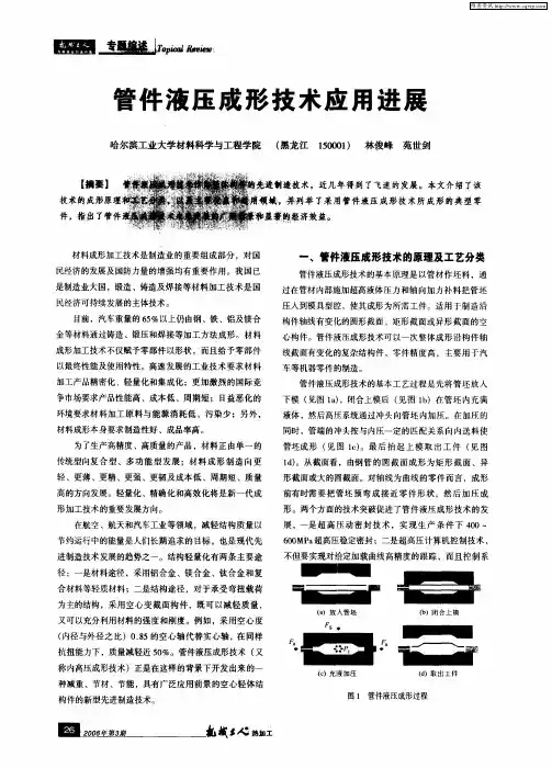 管件液压成形技术应用进展