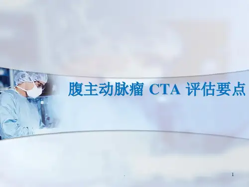 腹主动脉瘤 CTA 评估要点ppt演示课件