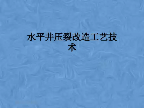 水平井压裂改造工艺技术