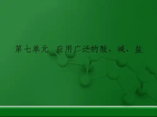 沪教版初中化学九年级《应用广泛的酸、碱、盐》复习课件