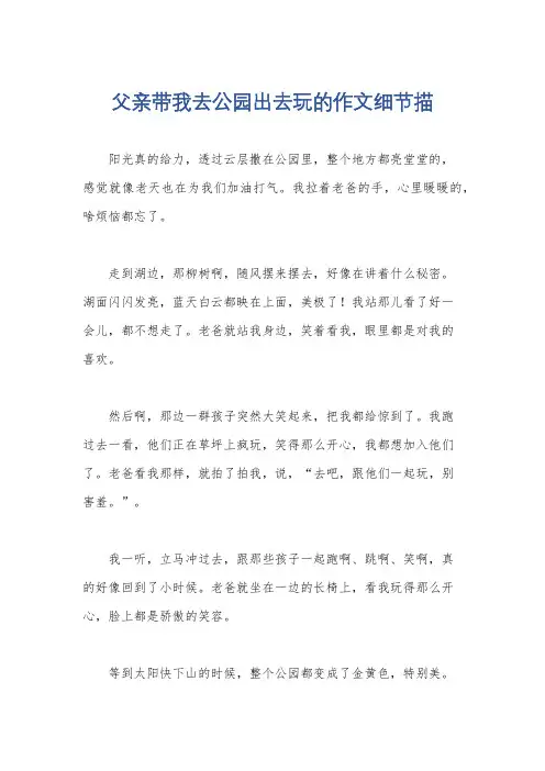 父亲带我去公园出去玩的作文细节描