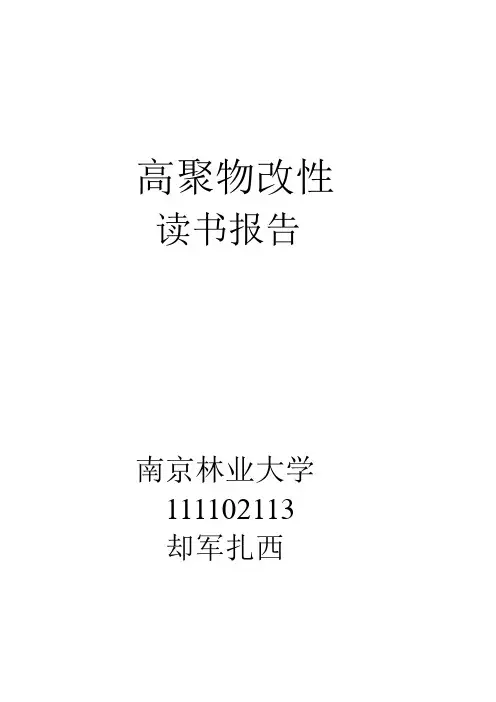 高聚物改性工艺读书报告
