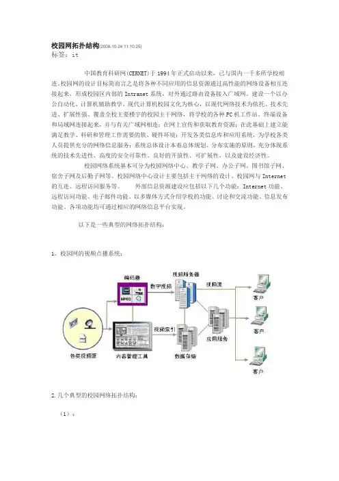 校园网拓扑结构