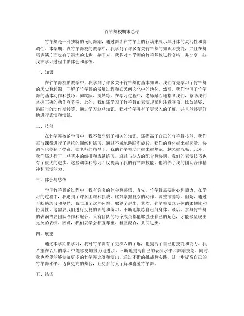 竹竿舞校期末总结
