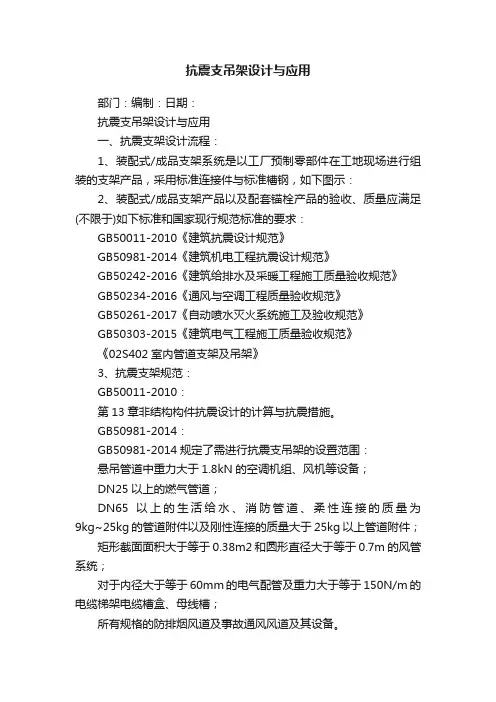 抗震支吊架设计与应用