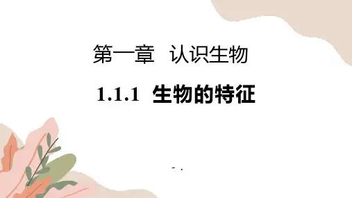 《生物的特征》PPT优质课件