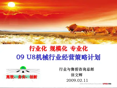 09 U8机械行业经营策略计划.ppt