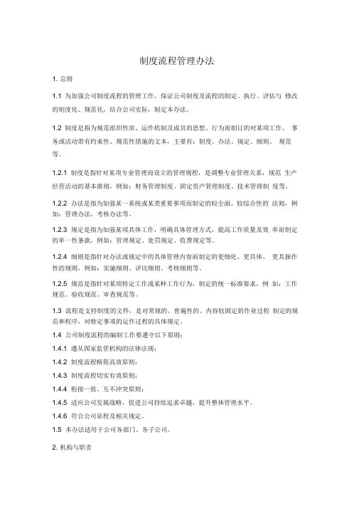 制度流程管理办法