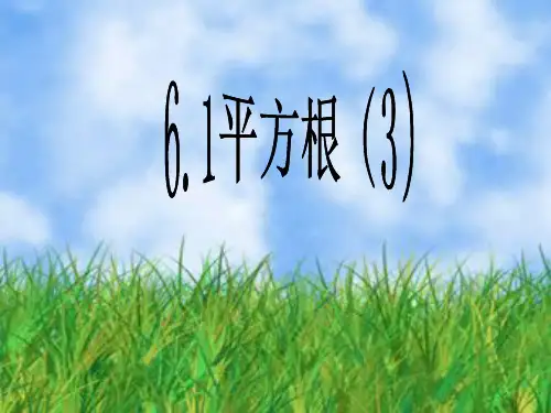 6.1 算数平方根的比较-人教版数学七年级下册教学课件