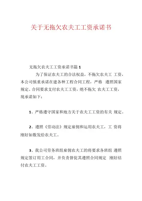 关于无拖欠农民工工资承诺书.docx