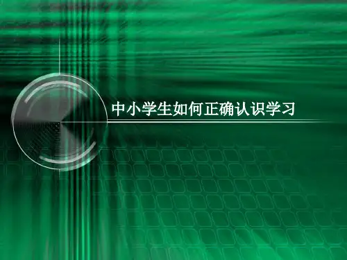 中小学生如何正确认识学习