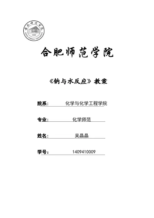 钠与水的教案