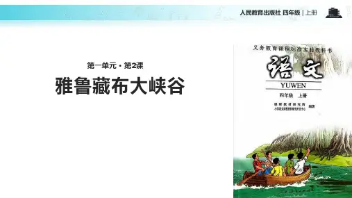 (赛课课件)人教版四年级上册语文《 雅鲁藏布大峡谷》(共12张PPT)