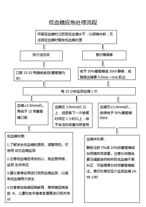 低血糖应急处理流程(完整详细版)