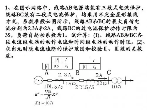 电力系统继电保护第2.2章_双侧电源相间短路的方向性电流保护-90接线