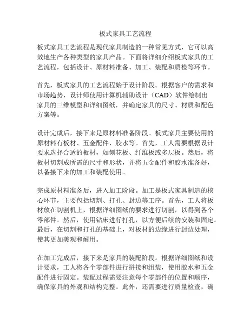 板式家具工艺流程