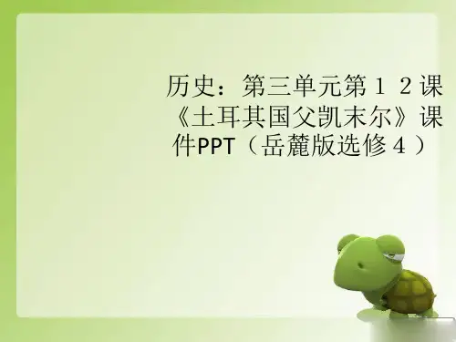 历史：3.12《土耳其国父凯末尔》课件 (岳麓版选修4)