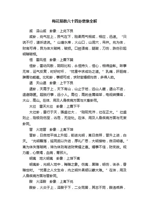 梅花易数六十四卦意象全解