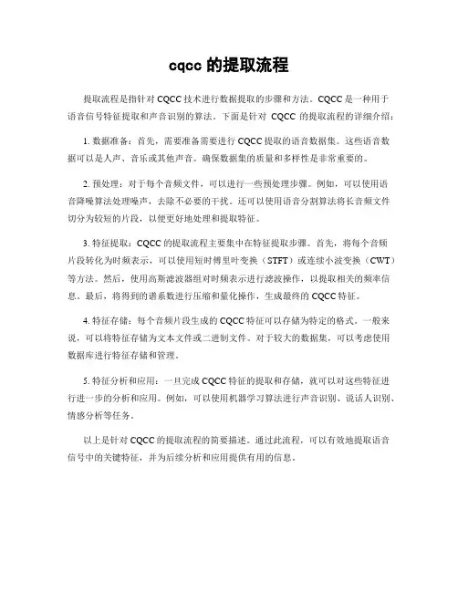 cqcc的提取流程