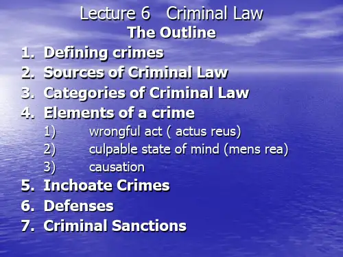 英美司法制度criminal law