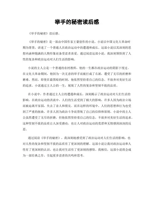 举手的秘密读后感