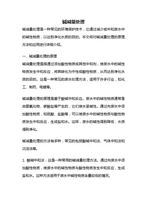 碱减量处理