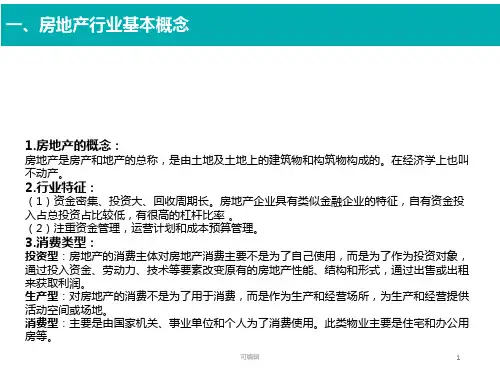 房地产行业基本知识分享PPT课件