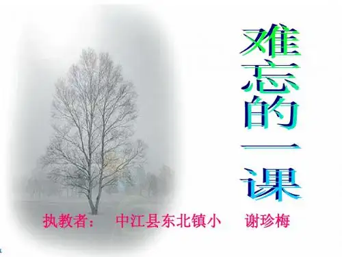 人教版小学语文五年级上册《难忘的一课》PPT课件 (1)(1)(1)