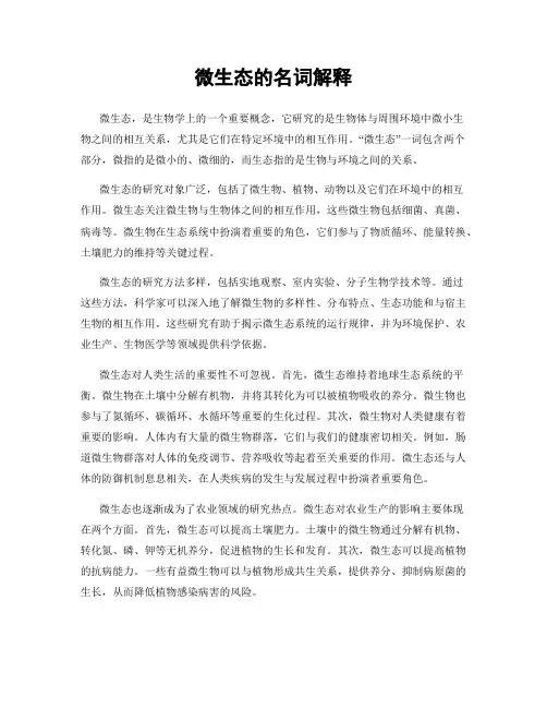 微生态的名词解释