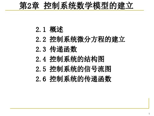 第2章 控制系统数学模型的建立