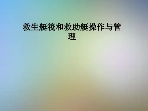 救生艇筏和救助艇操作与管理