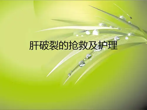 肝破裂的抢救与配合ppt课件
