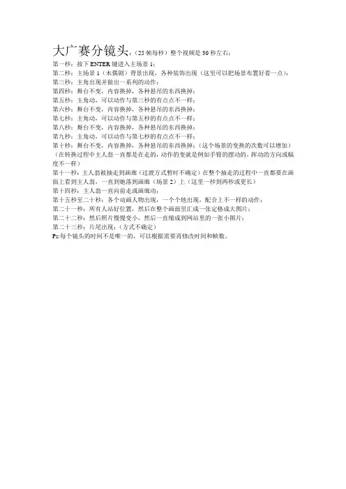 大广赛分镜头