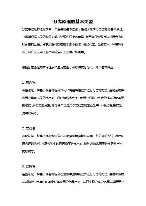 分离原理的基本类型