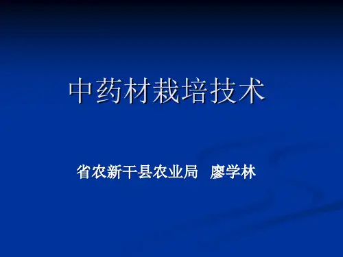 中药材栽培技术 共32页PPT资料