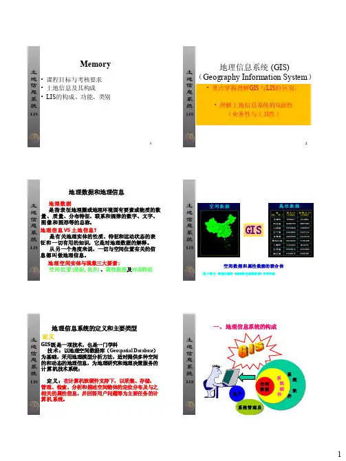 土地信息系统 第一章 概述 之与GIS的区别pptx