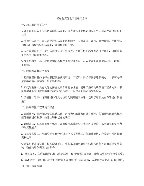 船舶防腐保温工程施工方案