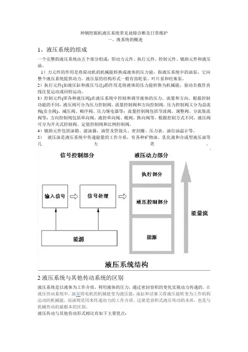 神钢挖掘机液压系统常见故障诊断及日常维护