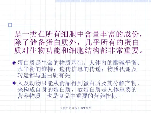 蛋白质分析课件