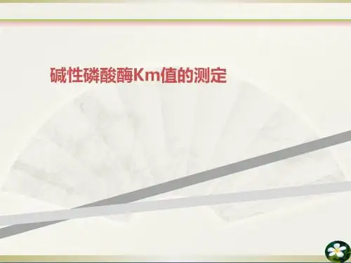 碱性磷酸酶Km值的测定