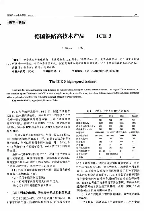 214 德国铁路高技术产品--ICE3