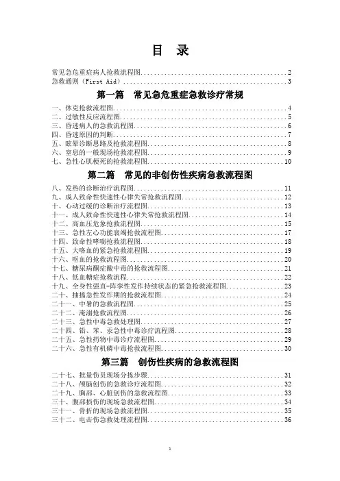 (完整word版)急危重症病人抢救流程图