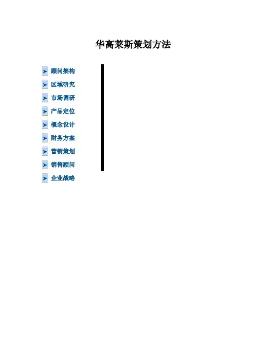 基础知识策划方法论地产项目华高莱斯策划方法