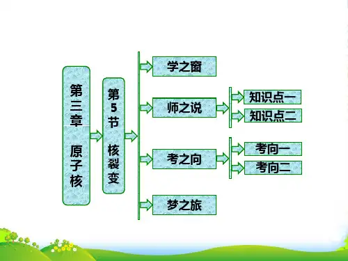 高中物理教科版选修35课件：第三章 第5节 核裂变