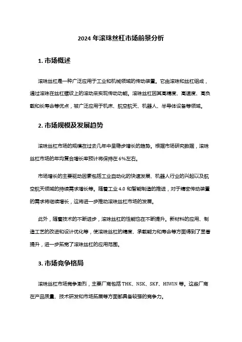 2024年滚珠丝杠市场前景分析