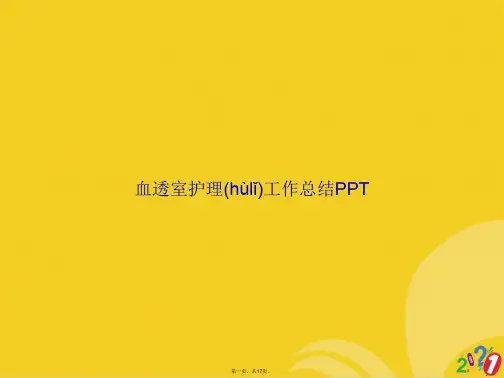 血透室护理工作总结正式版ppt
