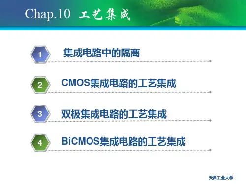 硅集成电路工艺基础：Chap.10  工艺集成
