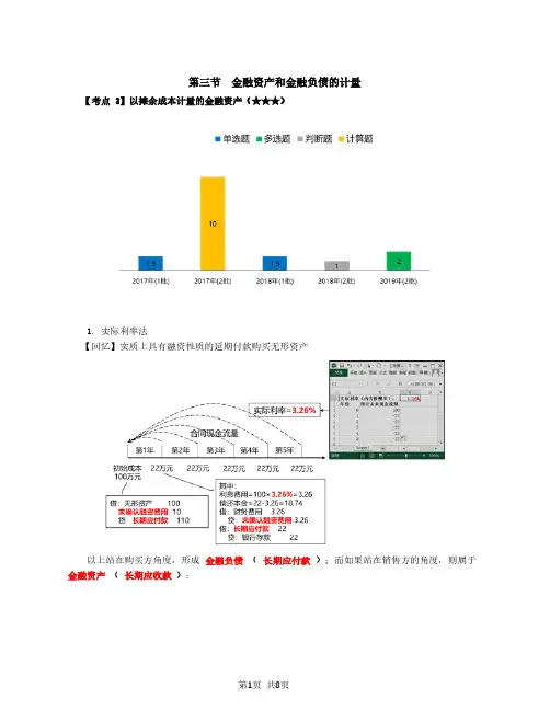 2020年中级会计师 会计实务 第38讲_金融资产和金融负债的计量(2)