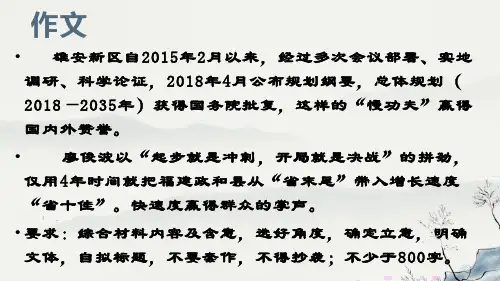 慢功夫和快速度作文讲评